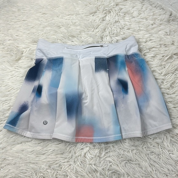 Lululemon Pace Rival Mid-Rise Skirt *Long Baseline Wash Print Multi - Picture 4 of 5
